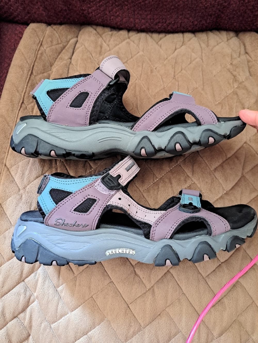Skechers Womens Lavender and Teal Active Sandals